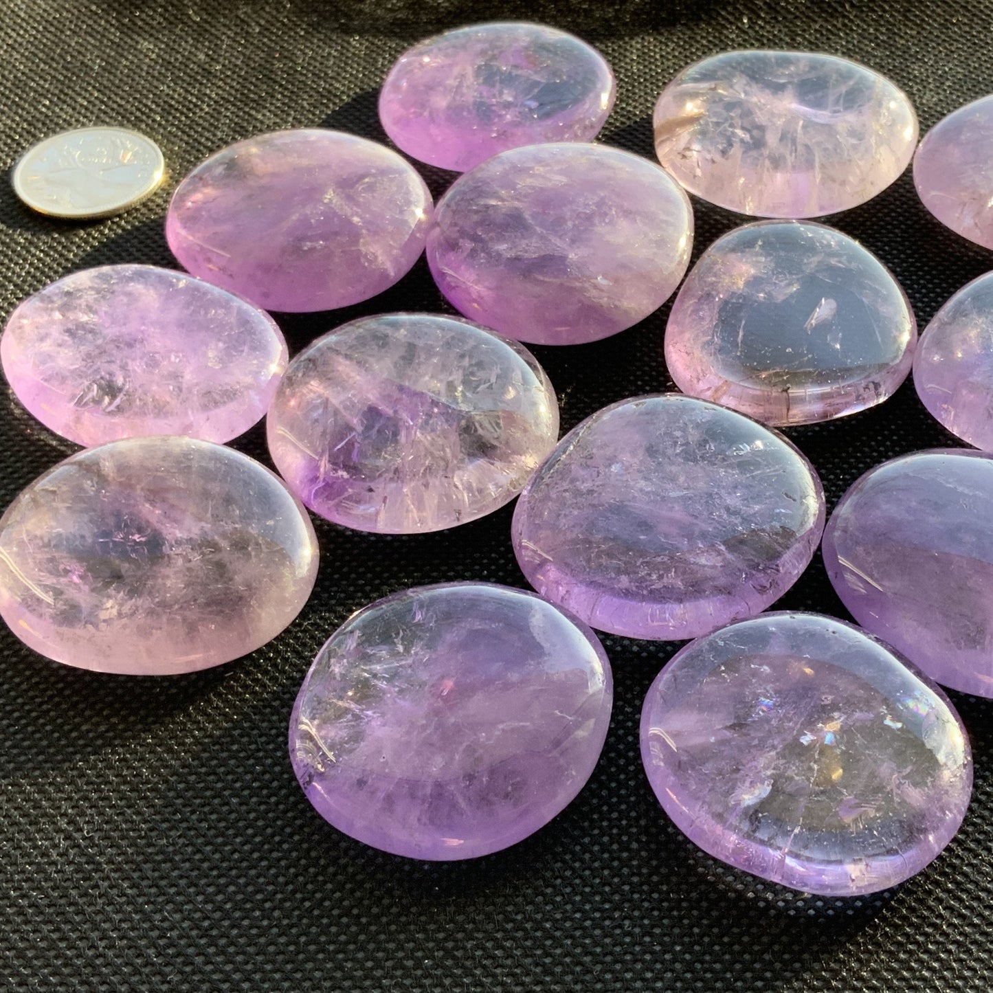 Amethyst Crystal Polished Palm Stones - MindGlow