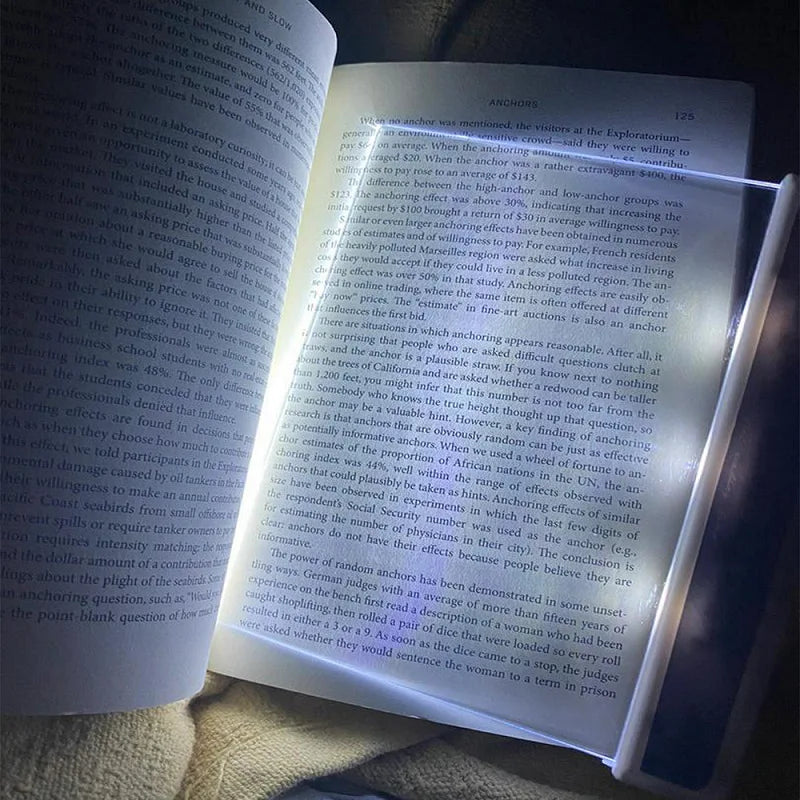 LED Book Light Eye Caring Flat Plate Panel Bookmark Light Portable - MindGlow