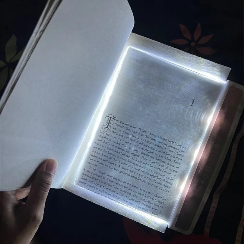 LED Book Light Eye Caring Flat Plate Panel Bookmark Light Portable - MindGlow