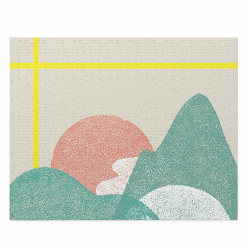 Landscape with Yellow Stripes Jigsaw Puzzle 500-Piece - MindGlow