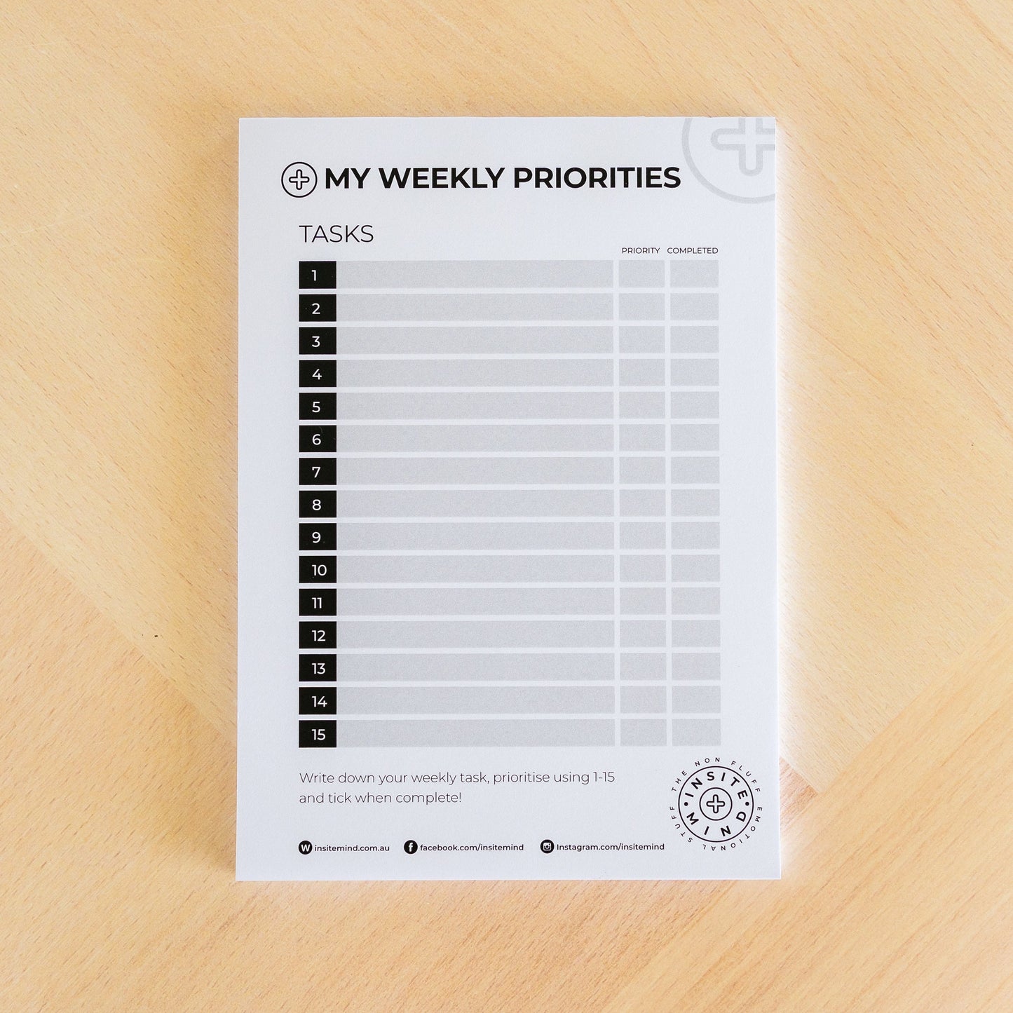 My Weekly Priorities - MindGlow