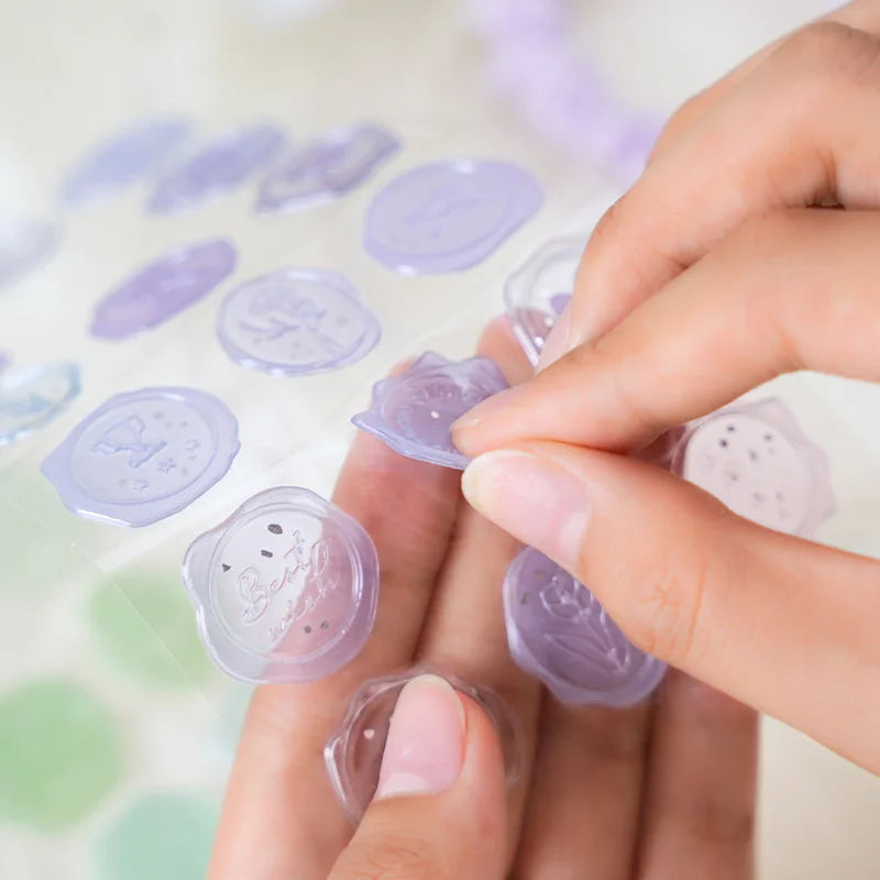 18pcs, Vintage Wax Seal Stamp Stickers, DIY Scrapbooking Journal - MindGlow