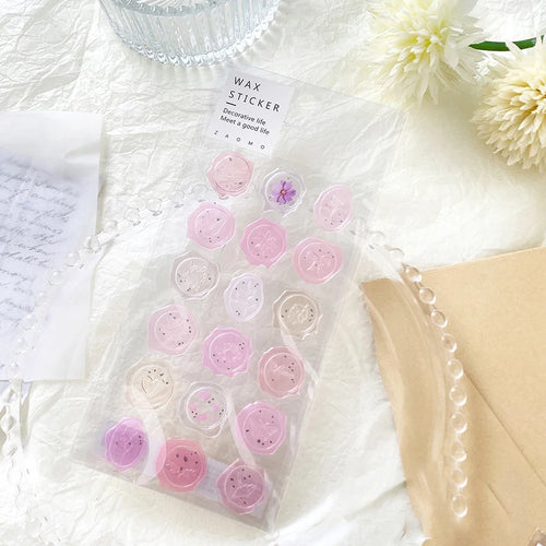 18pcs, Vintage Wax Seal Stamp Stickers, DIY Scrapbooking Journal - MindGlow