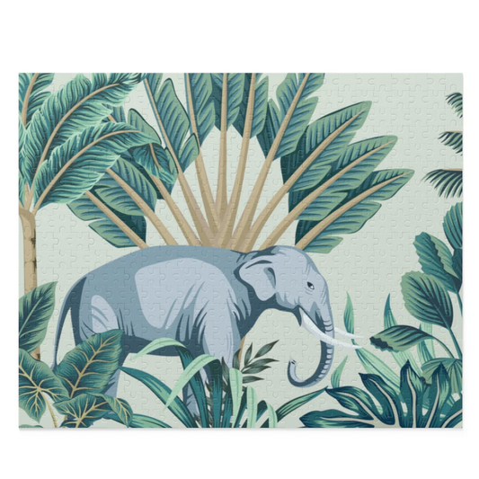Auspicious Elephant in The Wild Jigsaw Puzzle 500-Piece - MindGlow