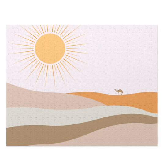 Desert Sun Art Jigsaw Puzzle 500-Piece - MindGlow
