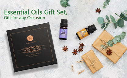LagunaMoon Aroma Diffuser with Essential Oils Gift 10 Set Kit - MindGlow