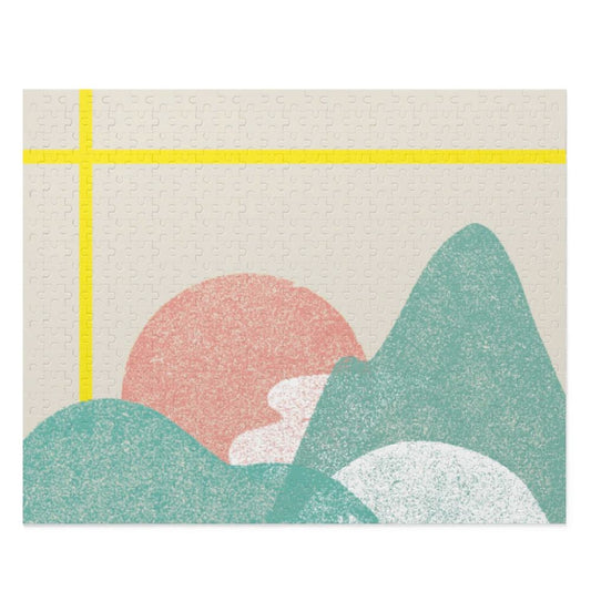 Landscape with Yellow Stripes Jigsaw Puzzle 500-Piece - MindGlow