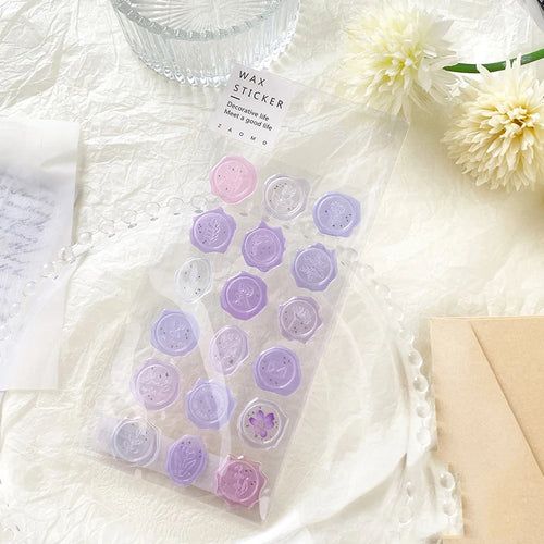 18pcs, Vintage Wax Seal Stamp Stickers, DIY Scrapbooking Journal - MindGlow