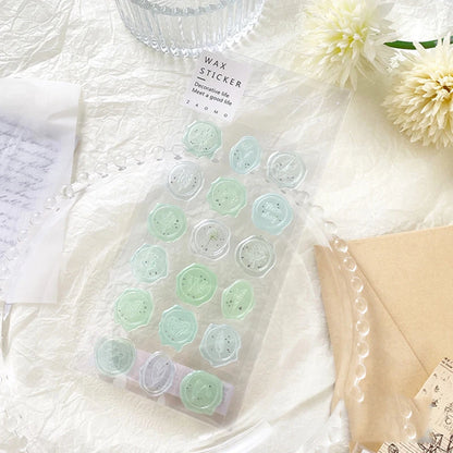 18pcs, Vintage Wax Seal Stamp Stickers, DIY Scrapbooking Journal - MindGlow